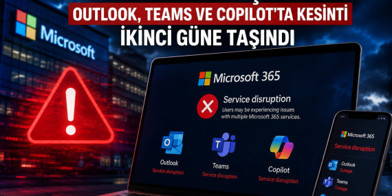 Microsoft 365 Çöktü Outlook, Teams ve Copilot’ta Kesinti İkinci Güne Taşındı