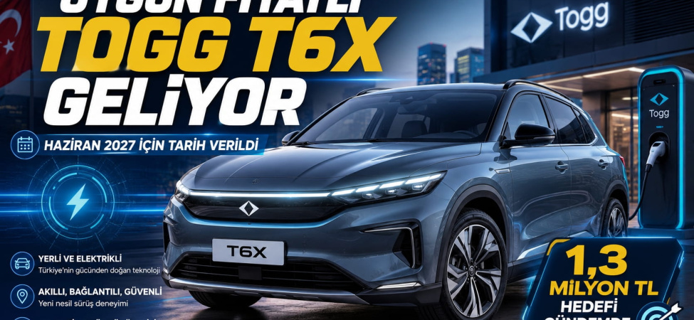 Uygun Fiyatlı Togg T6X Geliyor Haziran 2027 İçin Tarih Verildi, 1,3 Milyon TL Hedefi Gündemde